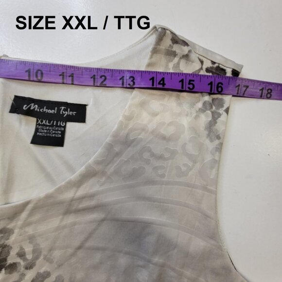 Animal Print Black Grey White Sleeveless Dress Various Sizes L XL XXL - NWOT - Picture 13 of 16